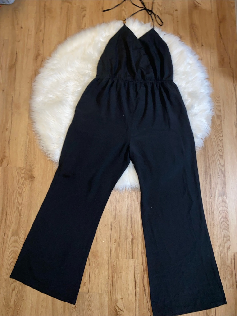 Kelly Renee L Black Halter Jumpsuit for Women